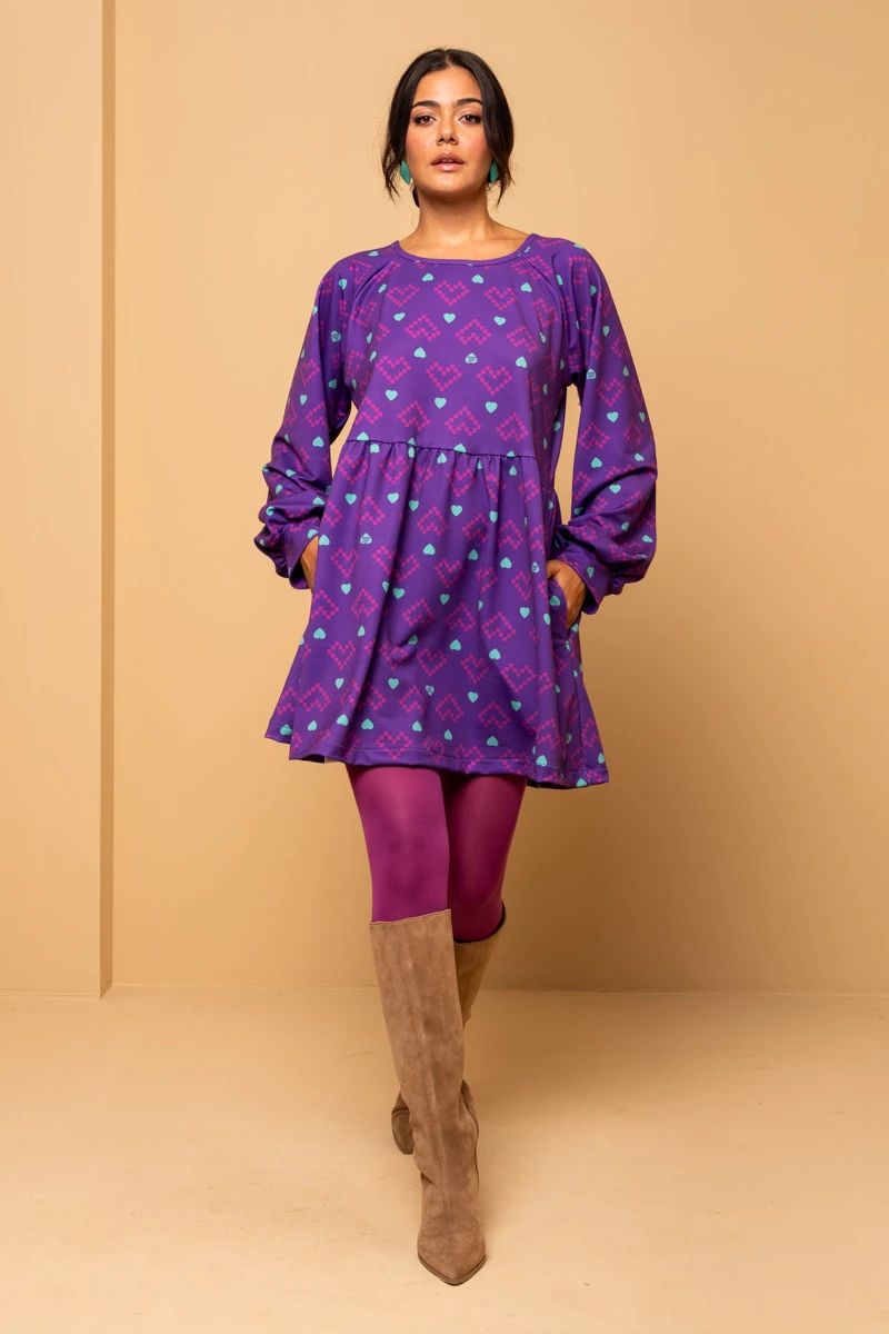 melina-mini-dress-purple-pixel-hearts-fouter-forema-me-tsepes-petit-boutik-3