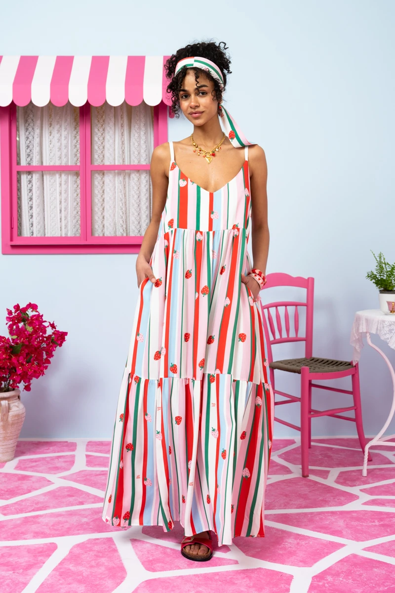 athena-dress-vis-multi-stripes-strawberries-forema-me-zoni-tsepes-petit-boutik